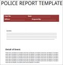 Printable Police Report Templates Free Pdf Word Formats