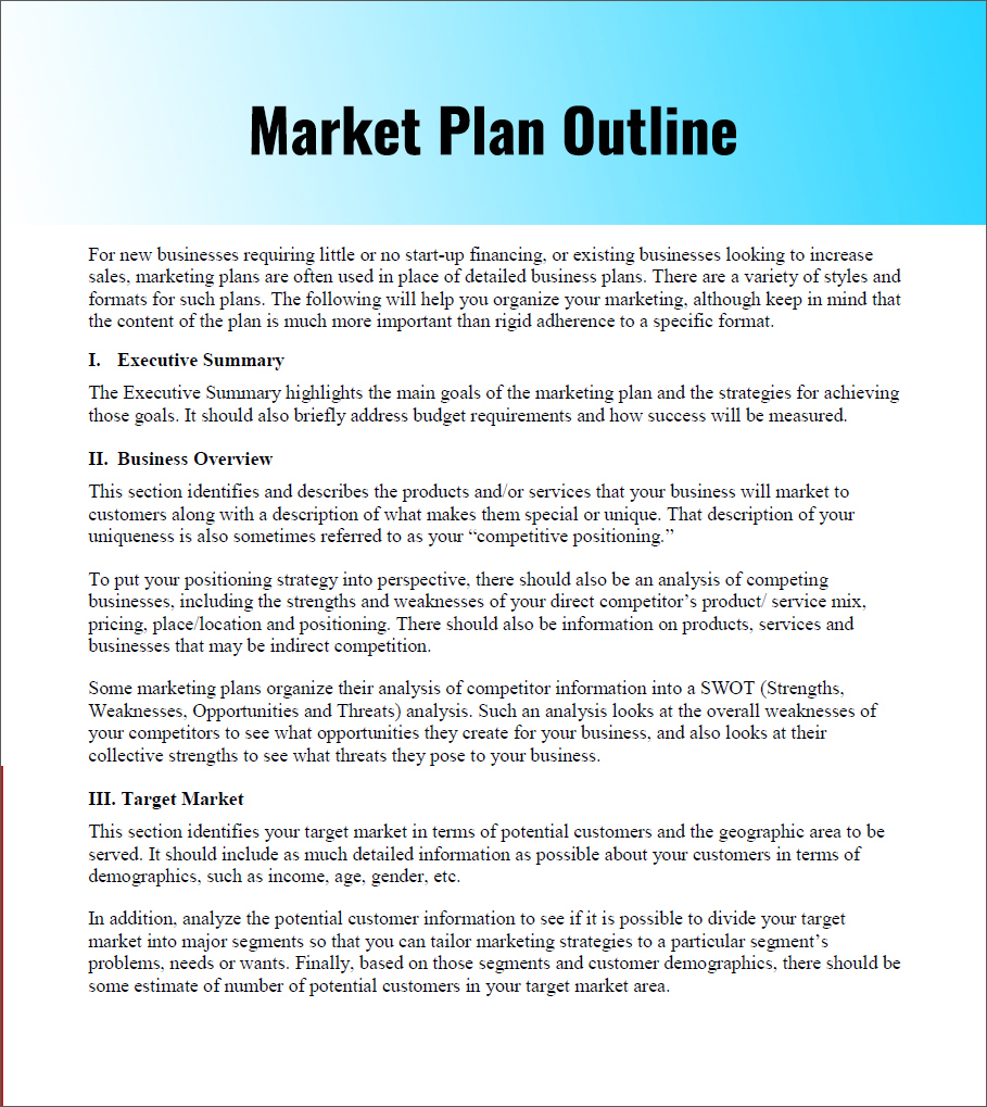 marketing plan pro sample plans download