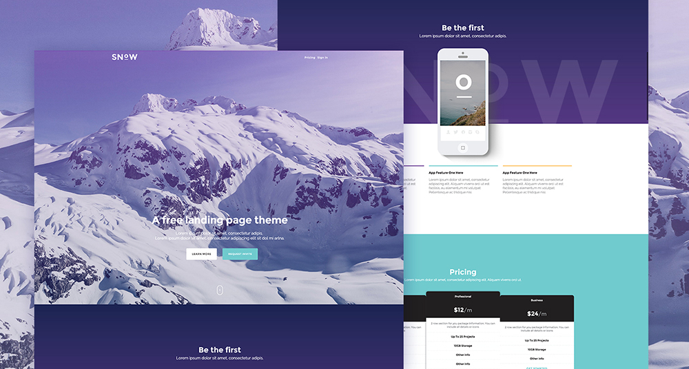 A Free Landing Page Theme