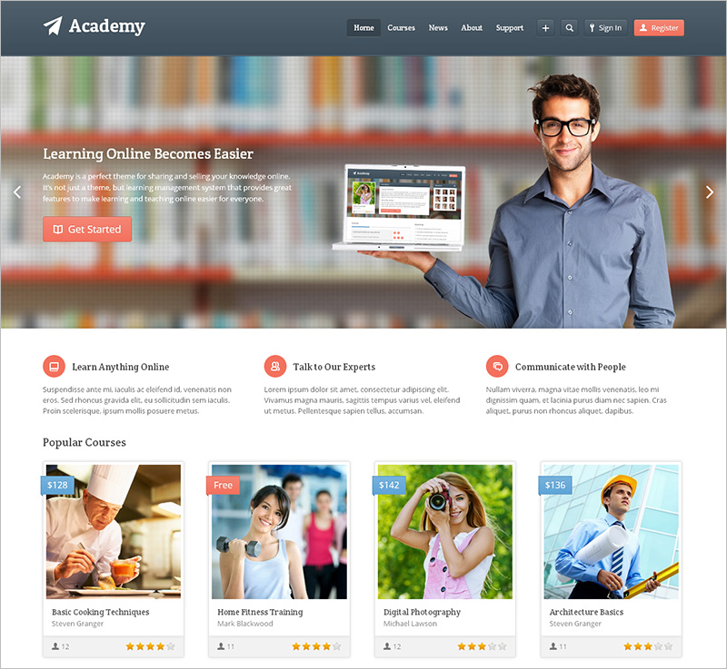 Academy Learning Management WordPress Theme