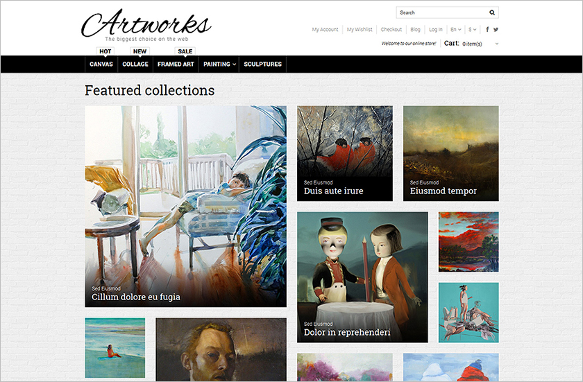 Art Store Responsive Magento Theme