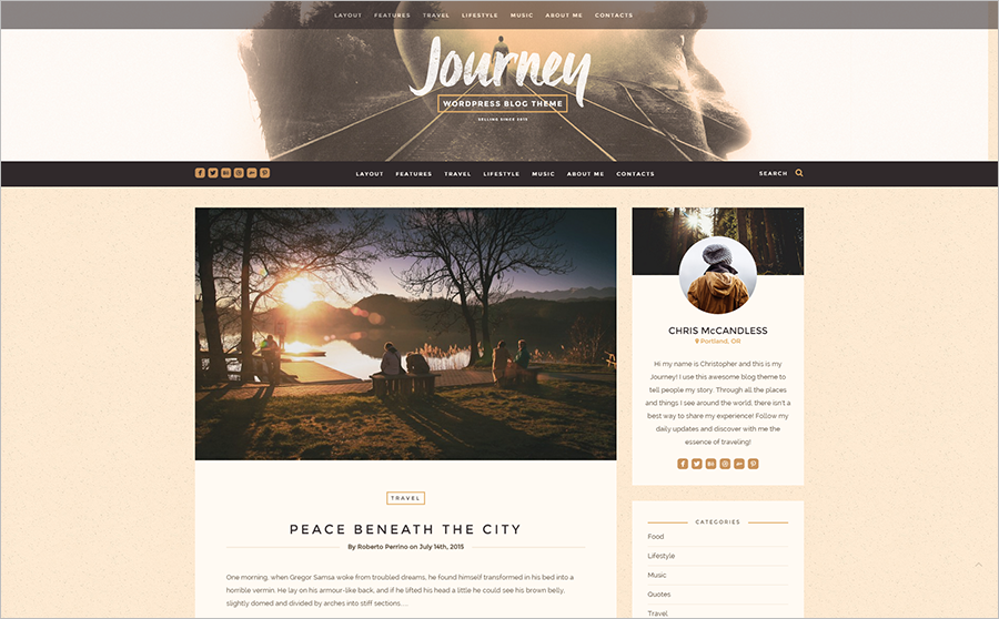 Best Rated Responsive & Retina Ready WordPress Personal Blog Template