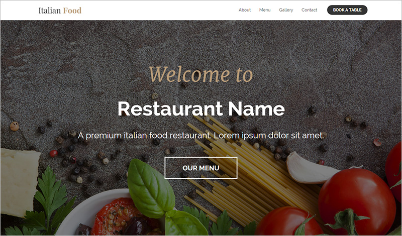 Bootstrap 3 Restaurant HTML Website Template