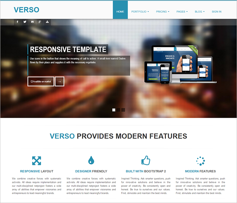 Responsive Bootstrap Website Templates Free & Premium