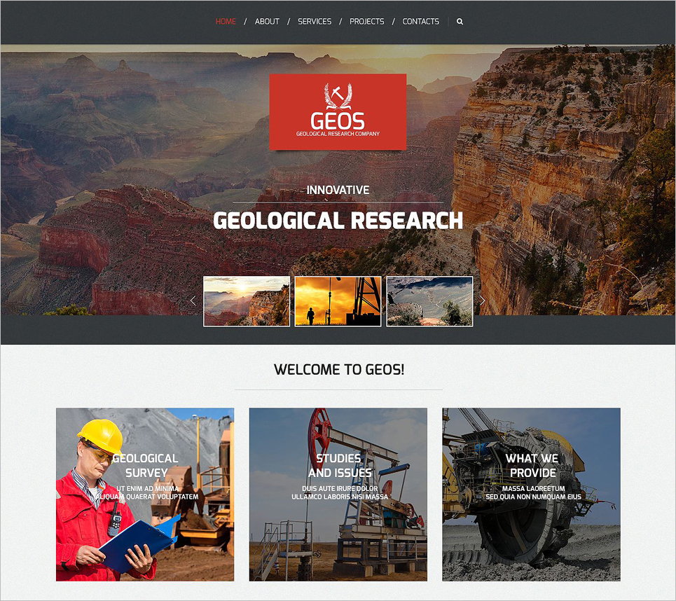 Bootstrap Responsive Website Template for Industrial