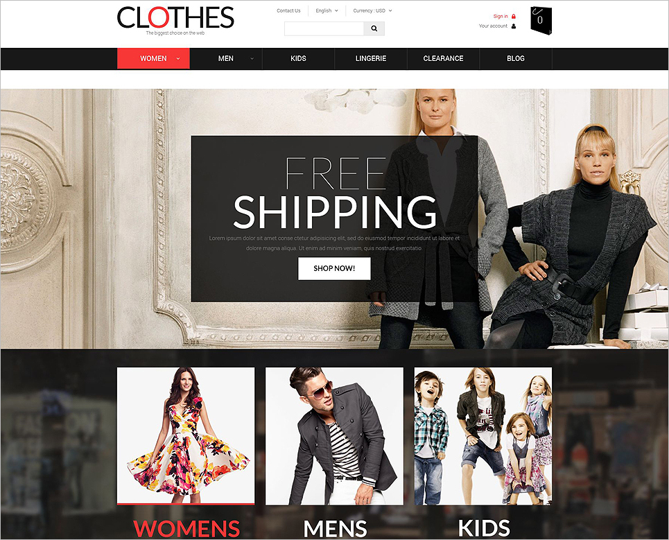 Brand Clothes PrestaShop Theme