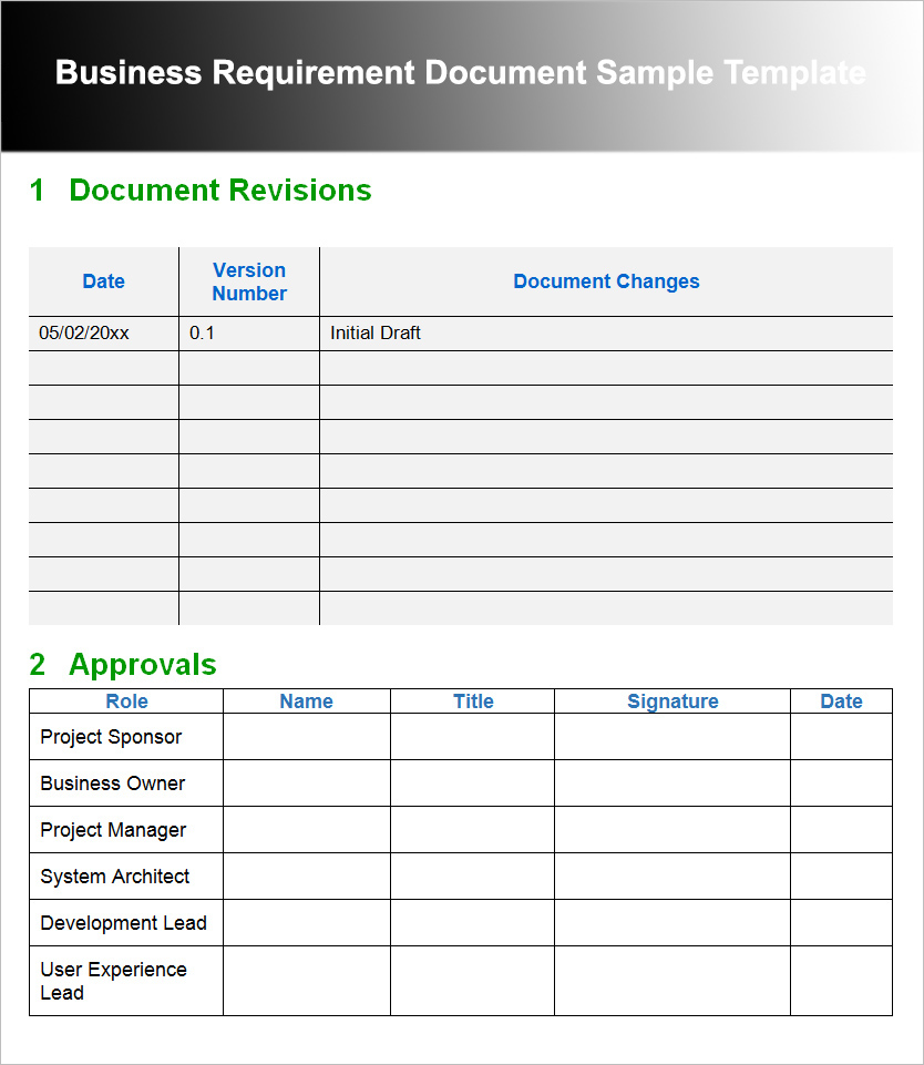 23+ Business Requirements Documents Free PDF, Excel Templates Throughout Business Requirement Specification Document Template