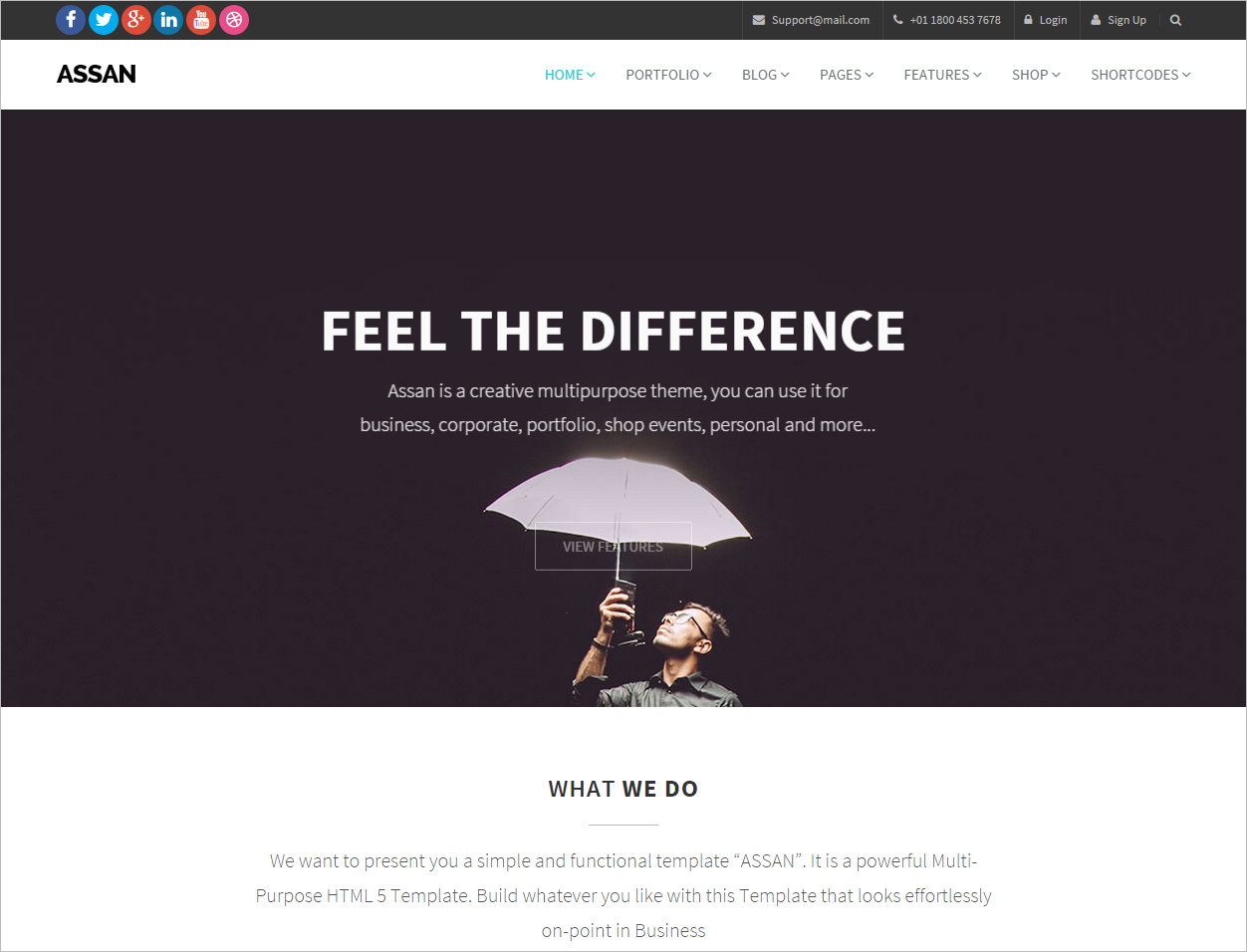 Clean Multi Purpose Bootstrap Template