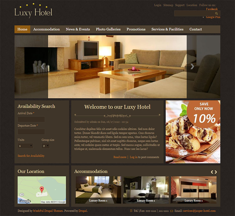 Drupal Hotel Booking Theme Free