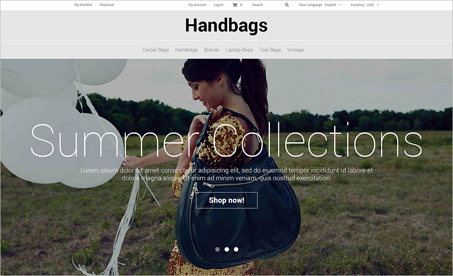 Fashion Accessories Store eCommerce Magento Theme