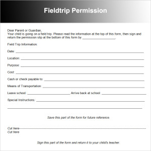 36+ Permission Slip Templates Free PDF, Doc Formats