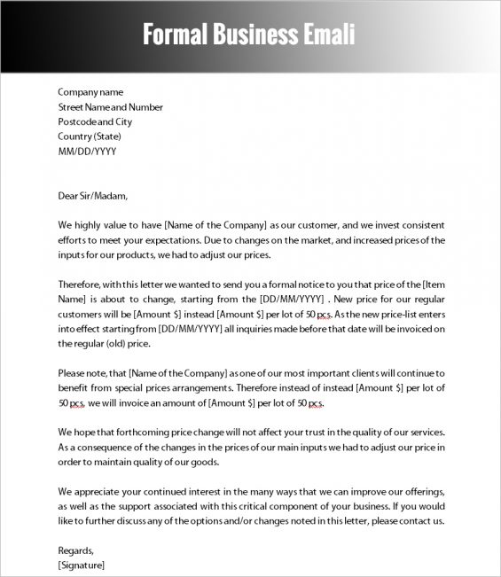 40+ Formal Letter Templates Free Word, PDF Formats