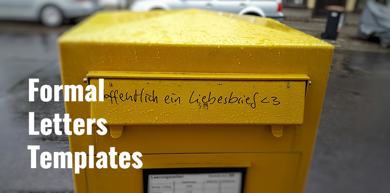 Formal Letter Templates