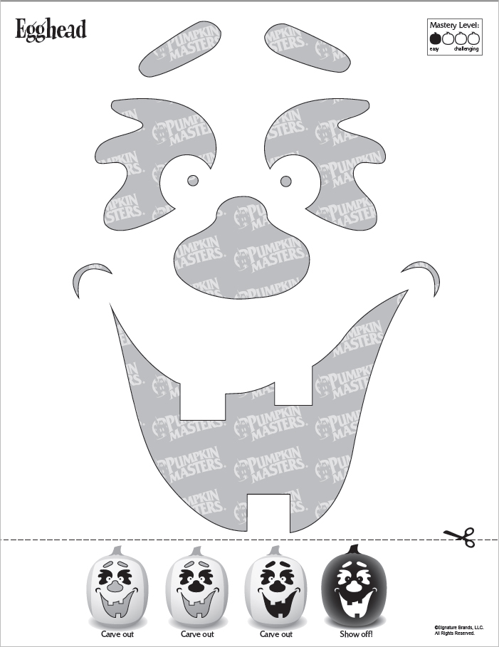 Free Halloween Carving Pattern - EggHead