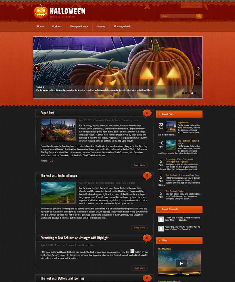 Free Halloween WordPress Themes