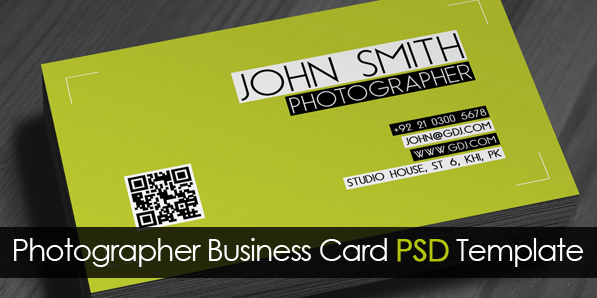 Free Photographer Business Card PSD Template