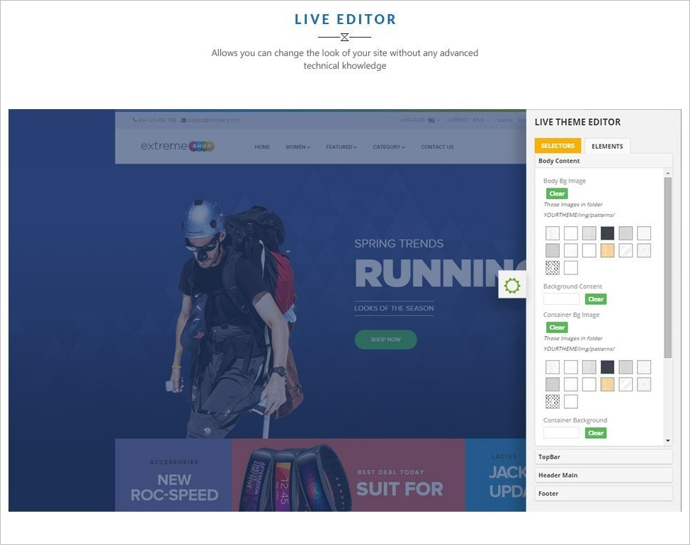 Fully Editable Sports Prestashop Theme Template