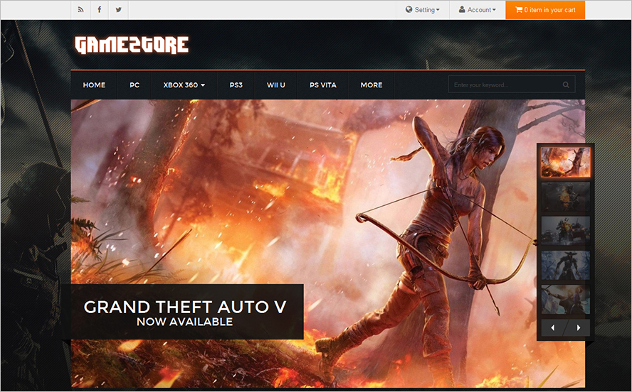 Game Store Magento Theme