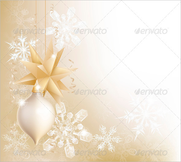 Gold Snowflake Christmas Background