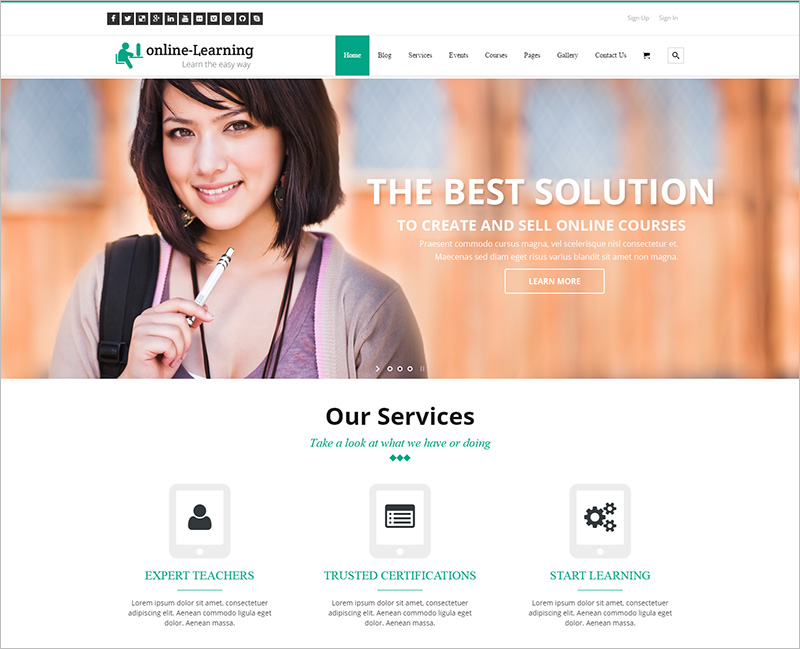 Learning Management System WP Theme