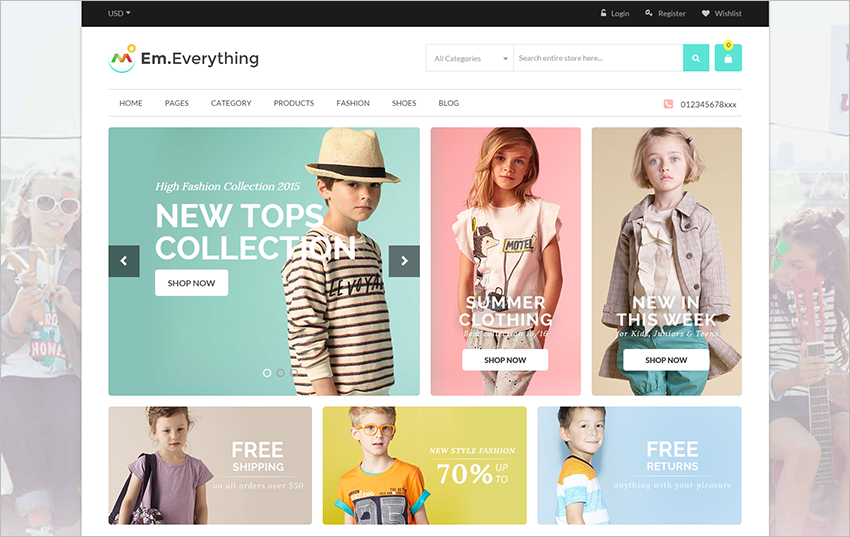 Multipurpose Responsive eCommerce Magento Template