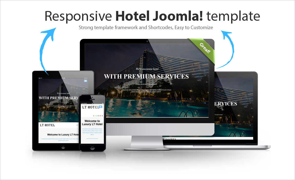 One Page Joomla Hotel Template Free Downloads