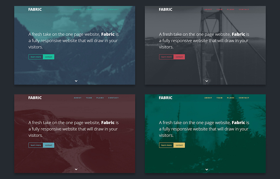 One Page Website Template With PHP