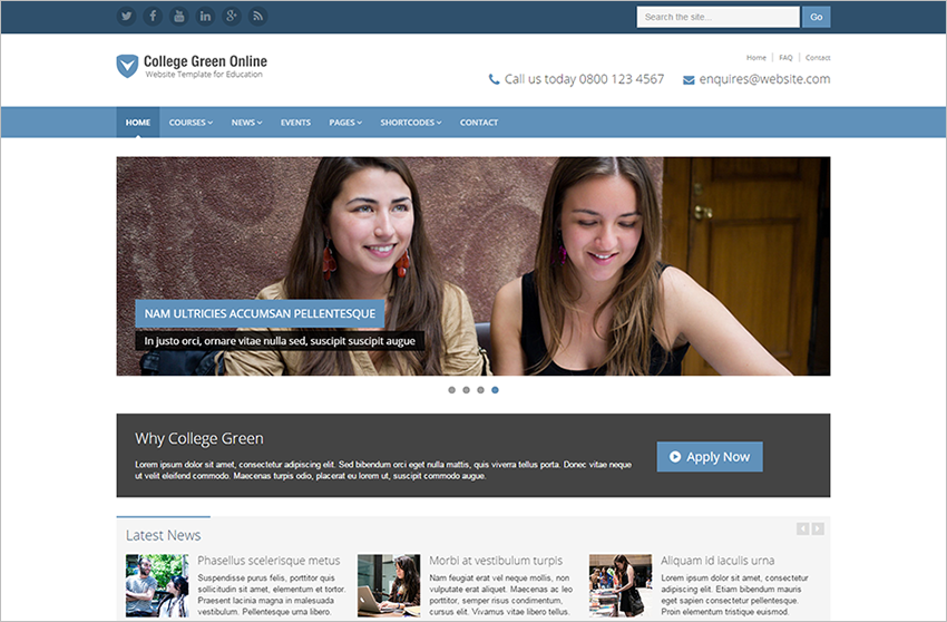 Online Educational WebSite Template