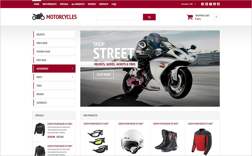  Online Shop ZenCart Template
