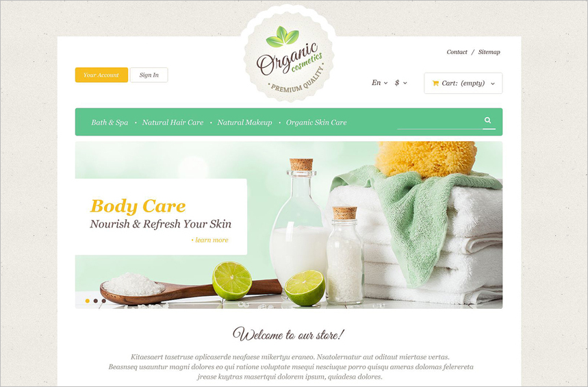 Organic Skin Care PrestaShop Theme