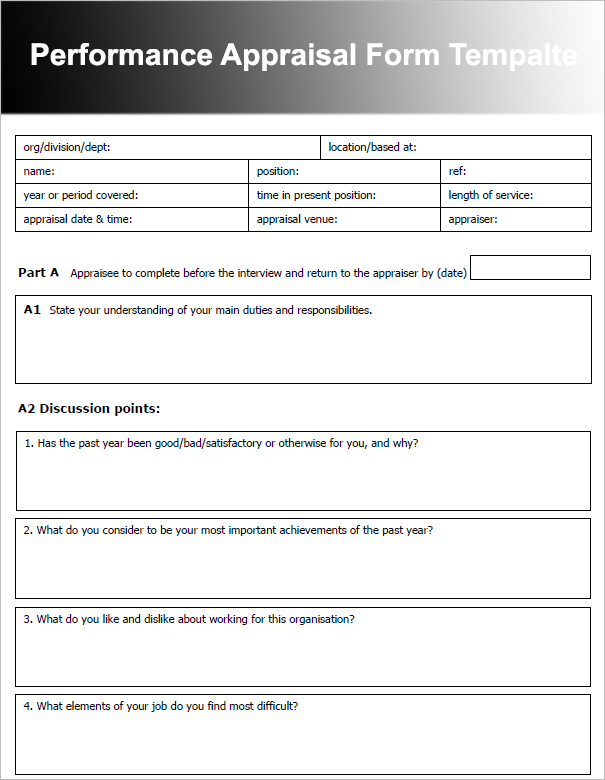 26 Employee Performance Review Templates Free Word Excel Formats