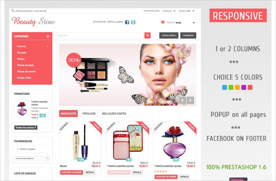 Prestashope Beauty Store Template