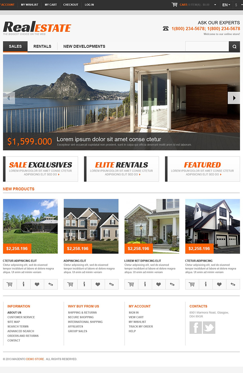 Real Estate Agency Magento Theme