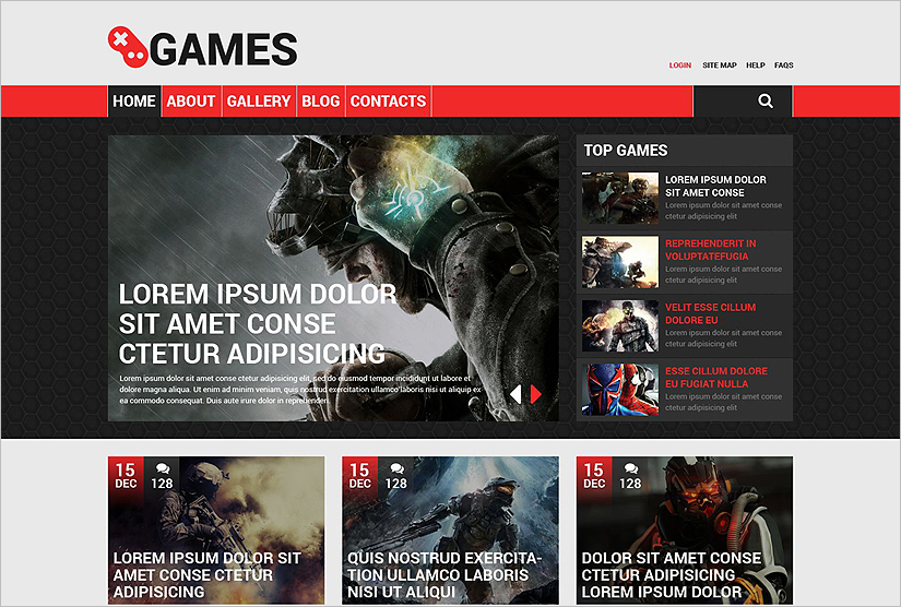 Responsive Drupal Template For Game Portal