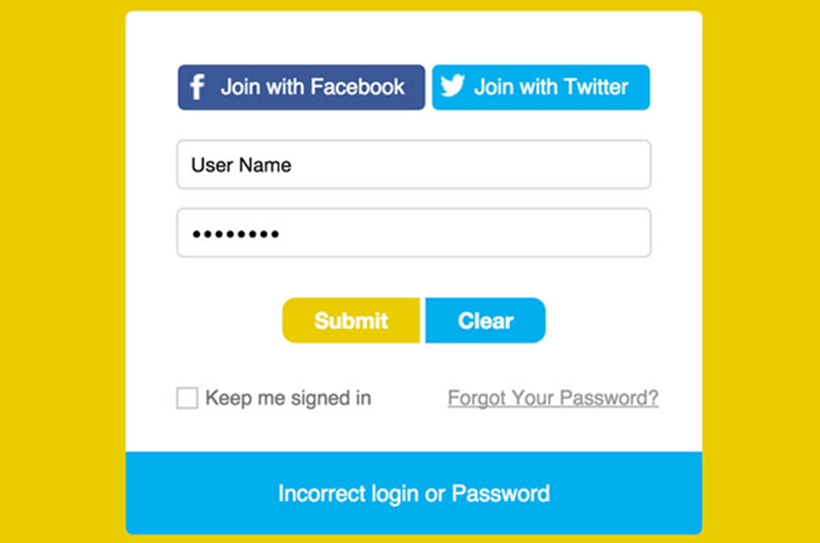Responsive Flat and Clean Login Form Template