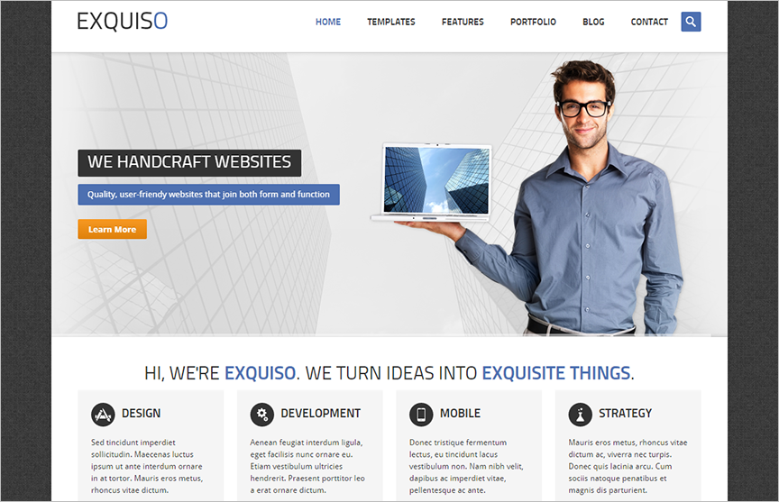 Responsive HTML & PHP Template
