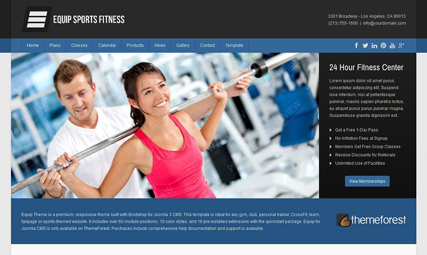 Responsive Health Care & Fitness Joomla Template