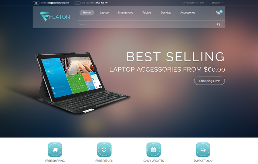 Responsive Prestashop Digital Gadgets Theme