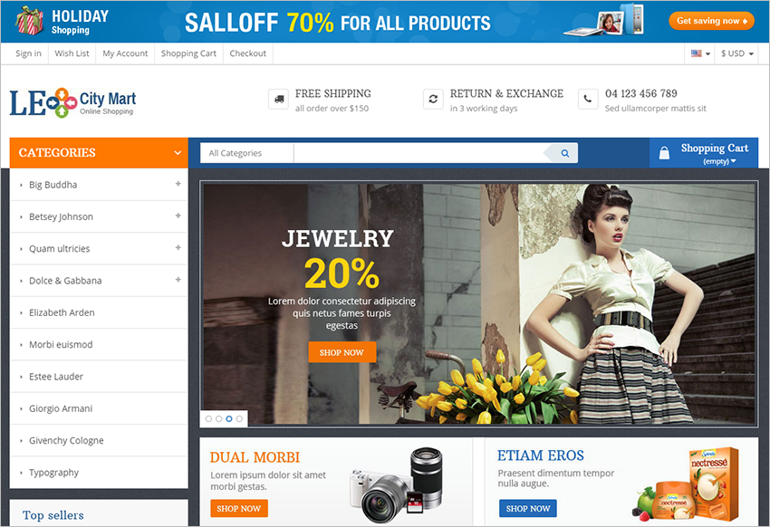 Responsive Prestashop Themes With HTML5 & CSS3