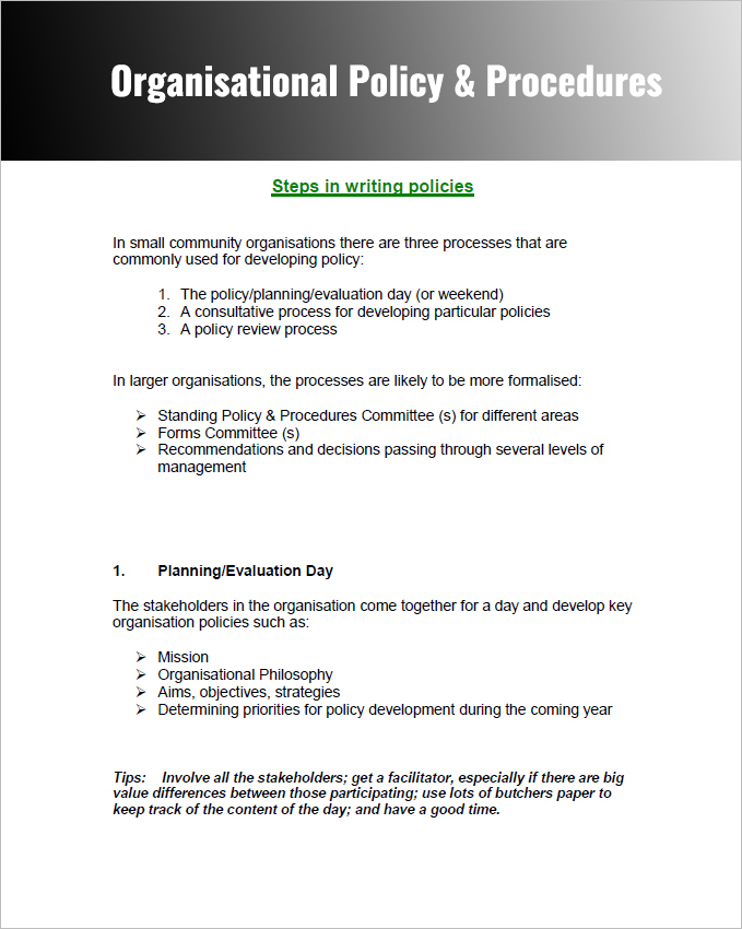 28 Policy And Procedure Templates Free Word PDF Download Examples