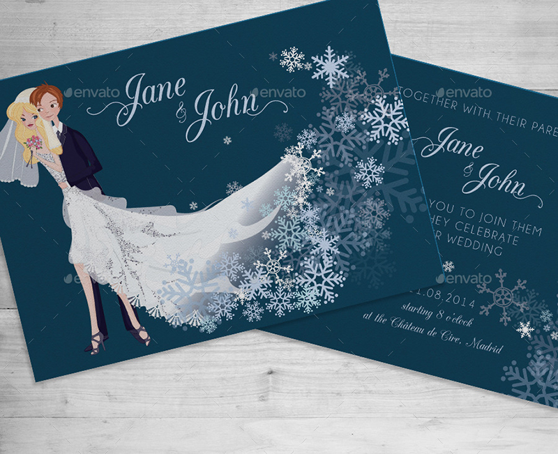Snow Flake Invitation Card