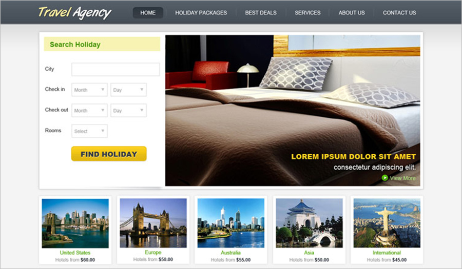 Travel Website Template With PHP