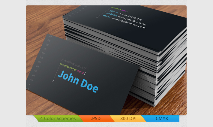 Web Developer Business Card
