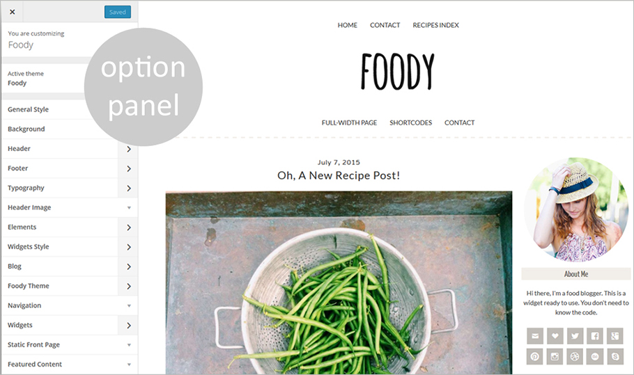 WordPress Food Related Blog