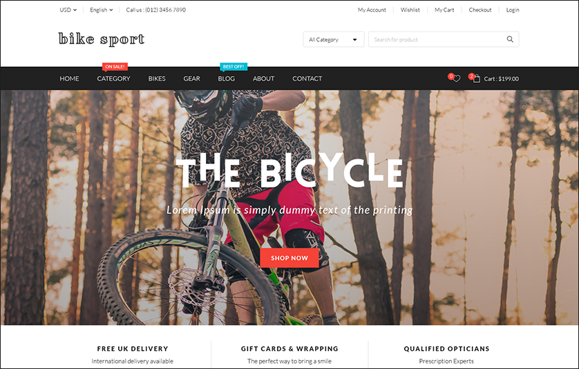 Bike Sport WordPress Template