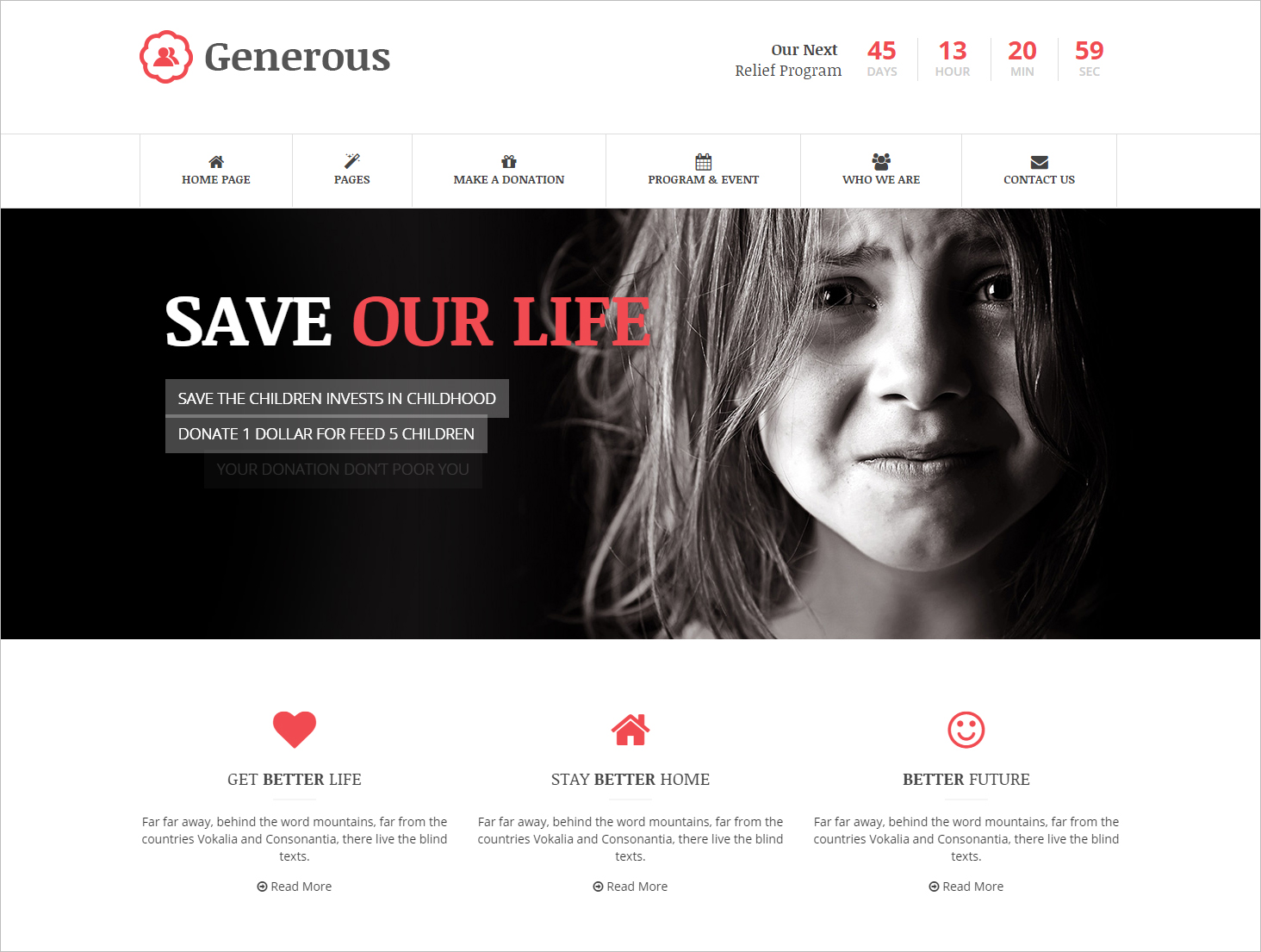 Bootstrap Responsive Charity HTML Template