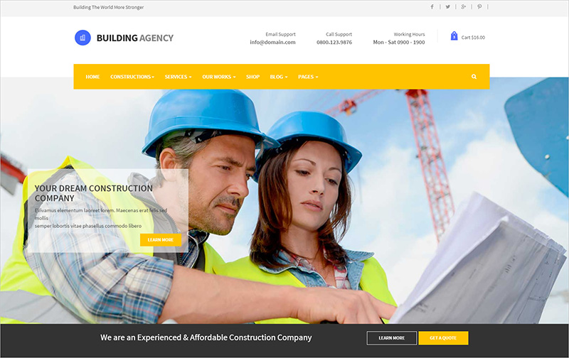 Building Agency Website Template