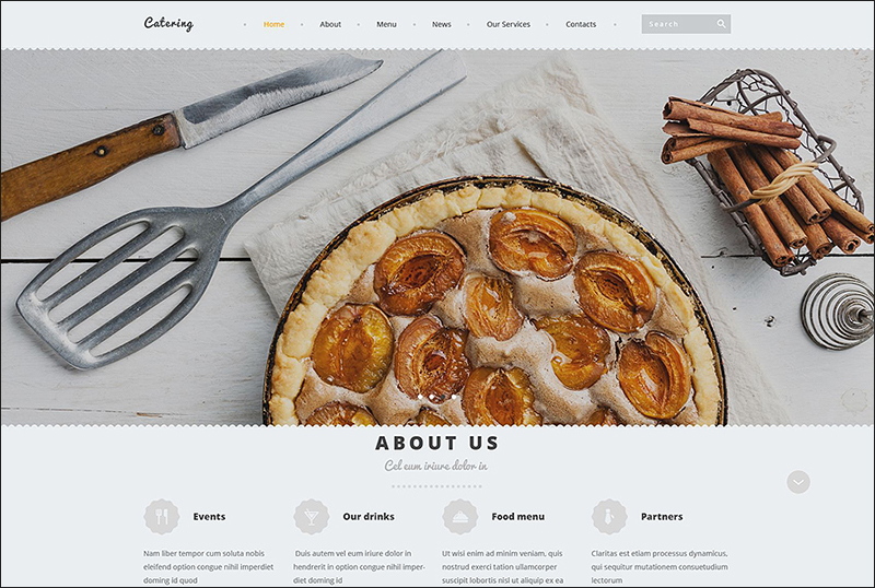 Catering Parallax Joomla Template