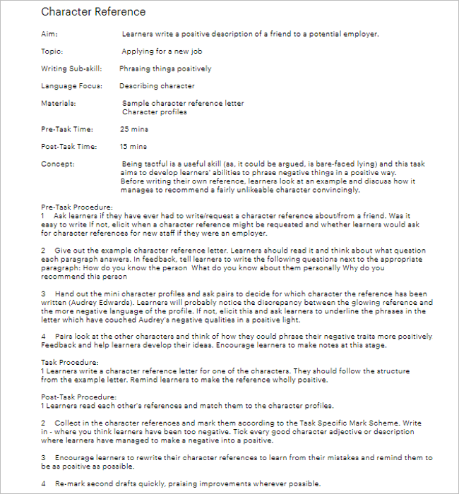 Character Reference Letter Template