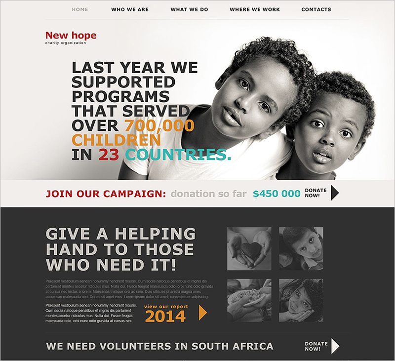 Charity HTML5 CSS3 Website Template
